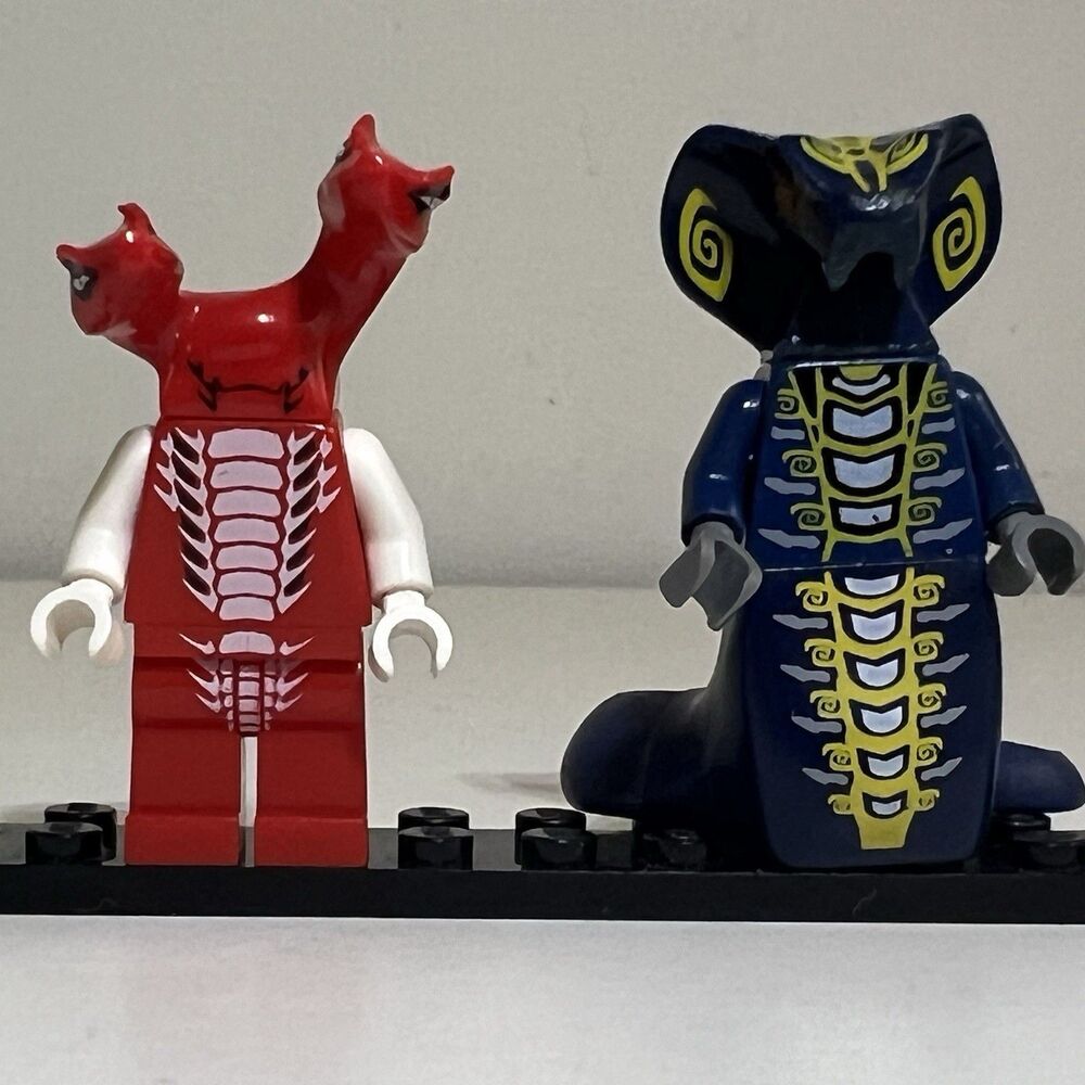 Authentic Lego Ninjago Skales (njo0040) & Fangdam (njo0048) Minifigures (USED)